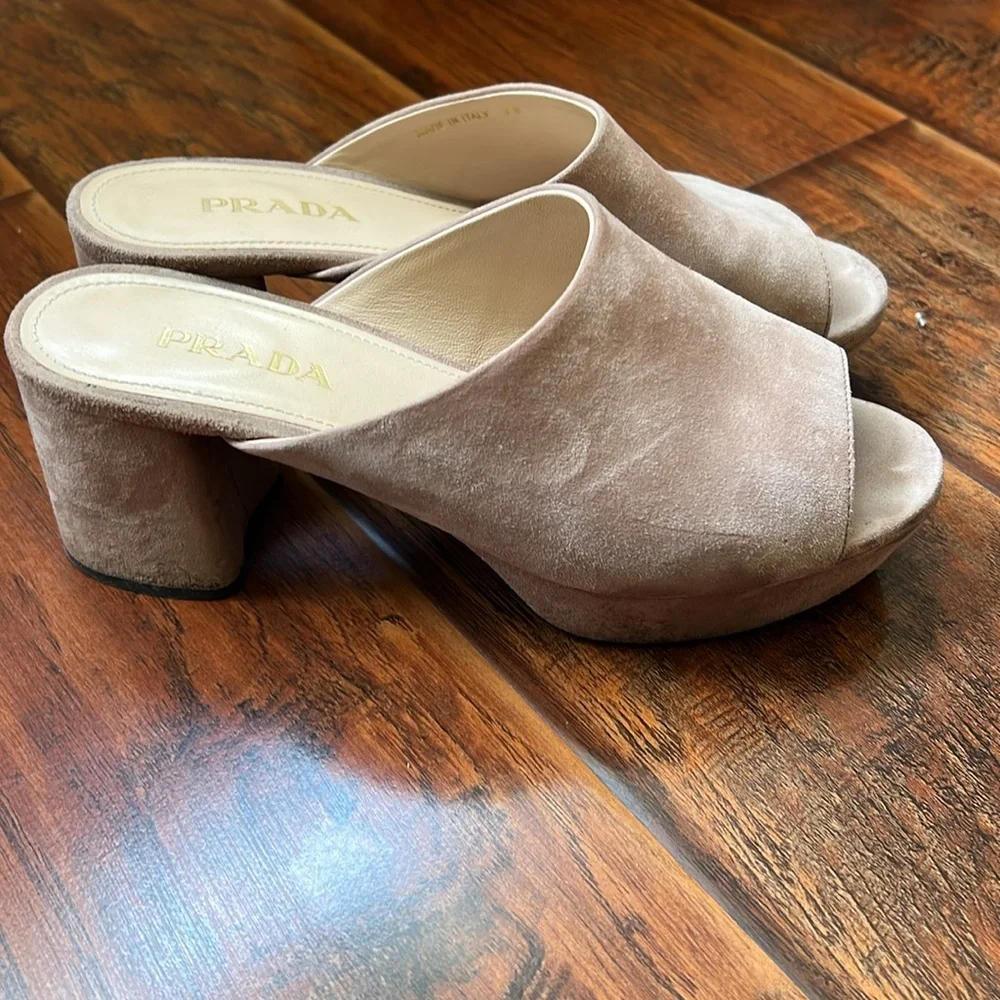 Prada Suede Platform Mule - Picture 2 of 5